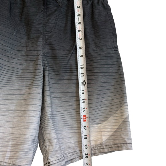 Nike Brief Lined Swim Black Gray Swoosh Drawstring Board Shorts Men's Sz M #450 - Picture 5 of 10